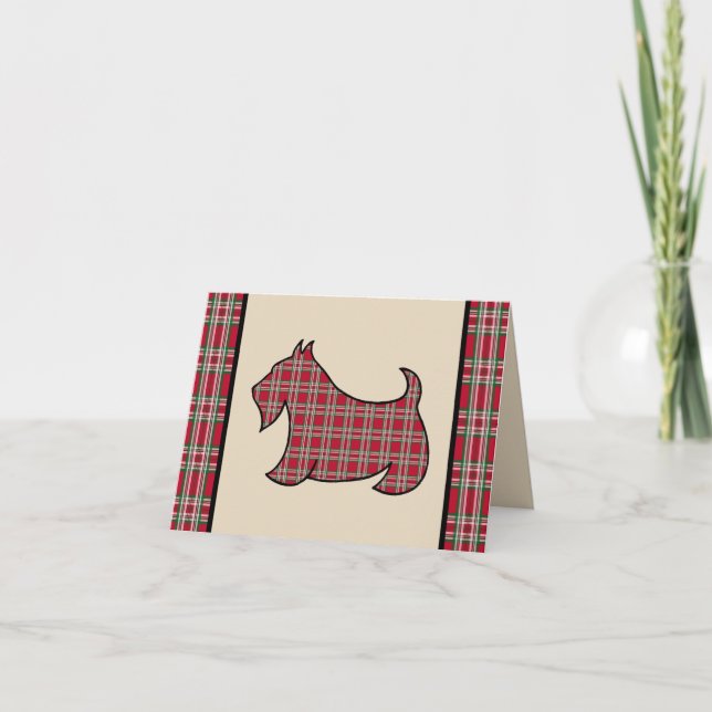 Carte de Noël du Terrier Écossais (Devant)