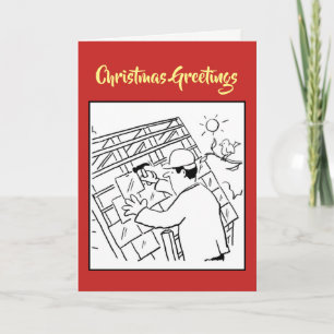 Carte de Noël du toit