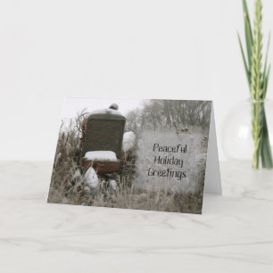 Carte de Noël du tracteur : Paisible