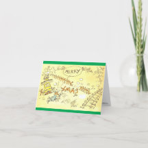 Carte de Noël du Trolley Fontaine Fox/Toonerville