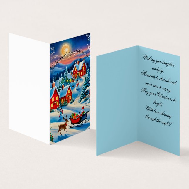 Carte de Noël du village de Noël (Inside and Outside)