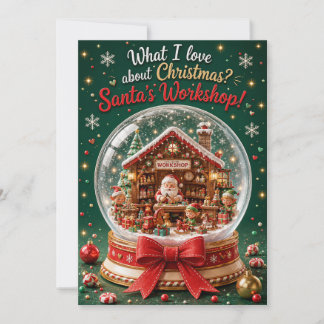 Carte de Noël du Village du Père Noël dans un Flac