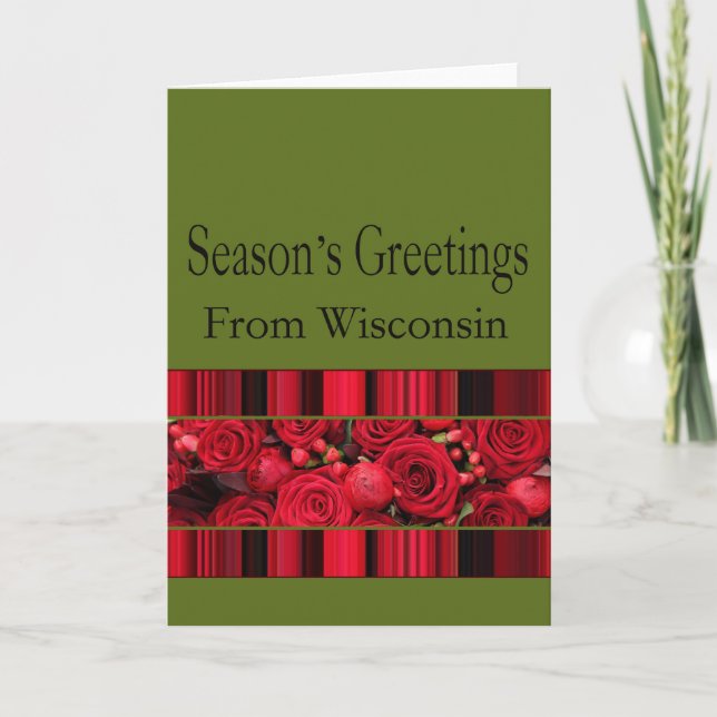 Carte de Noël du Wisconsin, préciser (Devant)