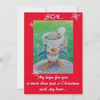 Carte de Noël d'un fils
