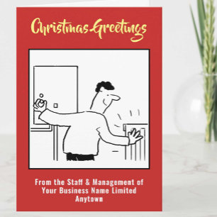 Carte de Noël d'une entreprise de plomberie et de 