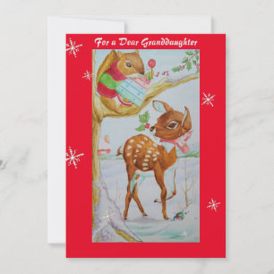 Carte de Noël d'une petite-fille