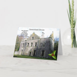 Carte de Noël écossaise Carmichael Clan's Castle
