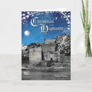 Carte de Noël écossaise de montagnes