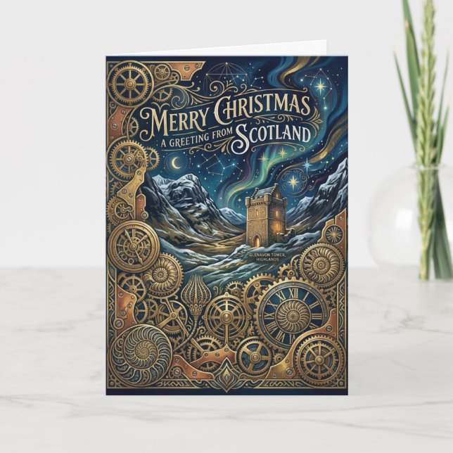 Carte de Noël Écosse celtique (Devant)