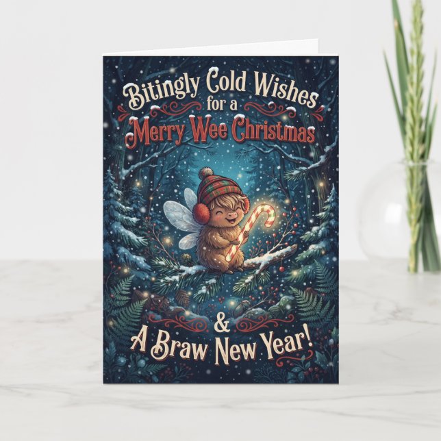 Carte de Noël écureuil de nouvelle année Braw (Devant)