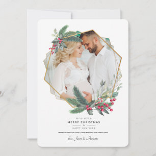 Carte de Noël Elegance Photo Holiday