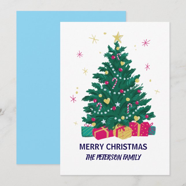 Carte de Noël élégante (Devant / Derrière)