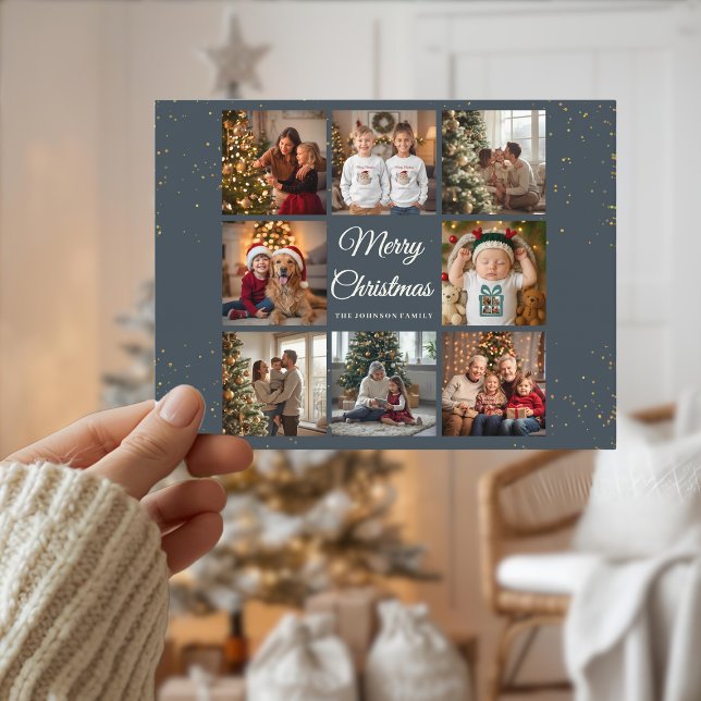 Carte de Noël élégante 8 photos (Créateur téléchargé)