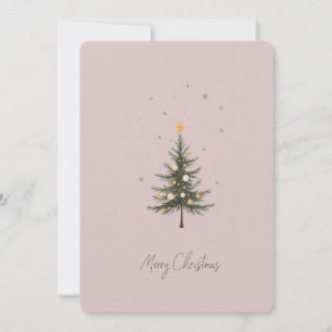 Carte de Noël élégante avec arbre de Noël.