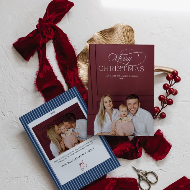Carte de Noël élégante avec photo (Elegant Christmas Photo Card)