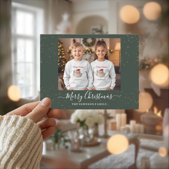 Carte de Noël élégante avec une seule photo (Créateur téléchargé)