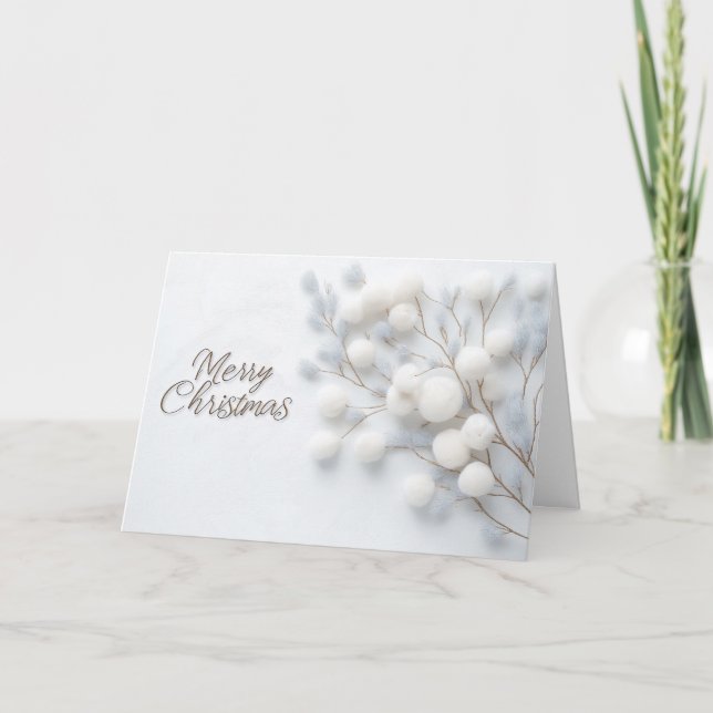 Carte de Noël Élégante et Minimaliste (Devant)