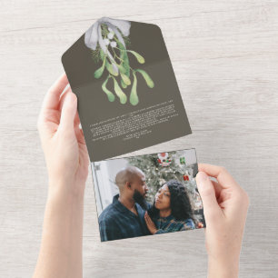 Carte de Noël élégante Mistletoe