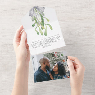 Carte de Noël élégante Mistletoe
