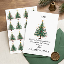 Carte de Noël Élégante Personnalisée