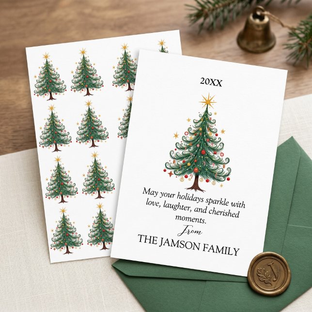 Carte de Noël Élégante Personnalisée  (Créateur téléchargé)