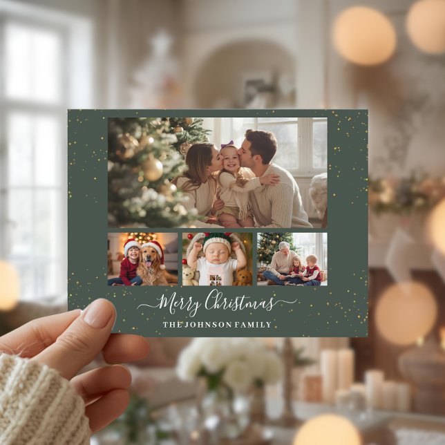 Carte de Noël élégante pour 4 photos (Créateur téléchargé)