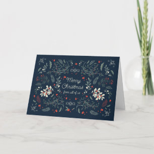 Carte de Noël élégante pour les fêtes hivernales