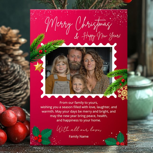 Carte de Noël élégante pour photo (Créateur téléchargé)