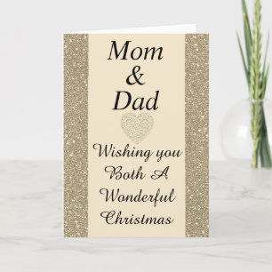 Carte de Noël élégante spéciale maman et papa