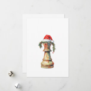Carte de Noël élégante sur le thème des échecs – R