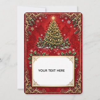 Carte de Noël élégante vintage | Fêtes personnalis