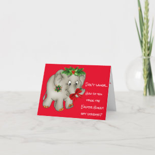 Carte de Noël Eléphant