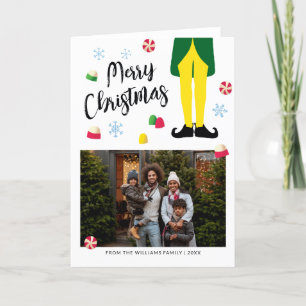 Carte de Noël Elf avec photo