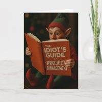 Carte de Noël elfe 'Guide idiot de la gestion de s