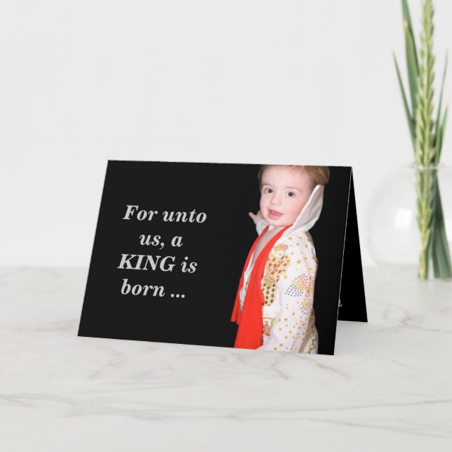 Carte de Noël Elvis (Devant)