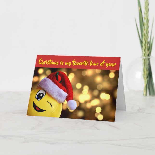 Carte de Noël Emoji (Devant)