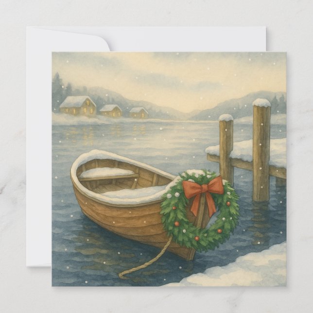 Carte de Noël en bateau (Devant)