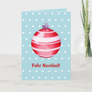 Carte de Noël en bleu espagnol