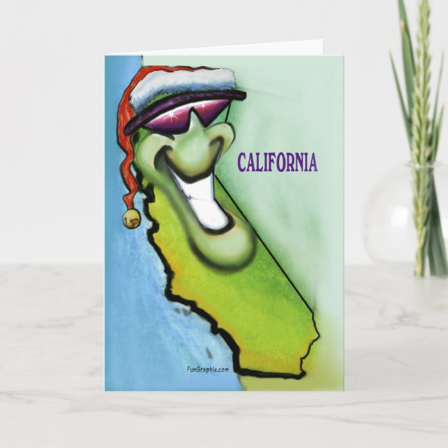 Carte de Noël en Californie (Devant)