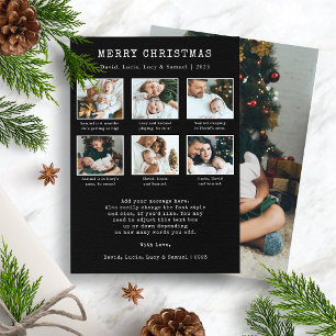 Carte de Noël en collage de photos de Noël noir
