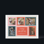 Carte de Noël en collage de photos de timbres-post<br><div class="desc">Diffusez la joie des fêtes avec notre carte de Noël personnalisée avec photo, conçue pour capturer la chaleur et la joie de votre famille. Personnalisez-la avec votre photo préférée, votre message sincère et vos détails uniques pour un message vraiment inoubliable. Parfaite pour envoyer vos vœux de Noël à vos proches,...</div>