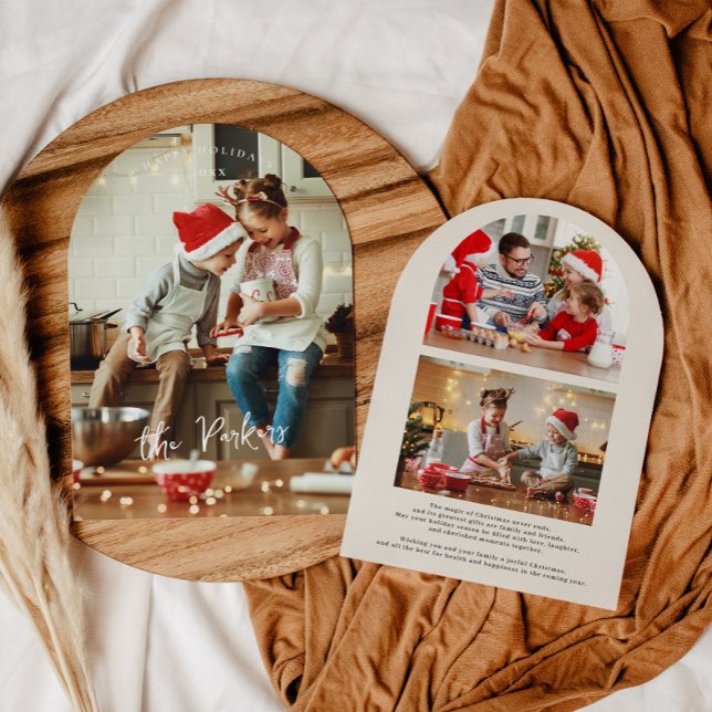 Carte de Noël en collage de photos en arc (Créateur téléchargé)