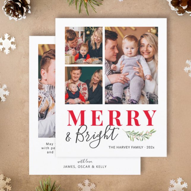 Carte de Noël en collage de photos Joyeuse et Lumi (Créateur téléchargé)