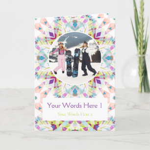 Carte de Noël en étoile violette personnalisée