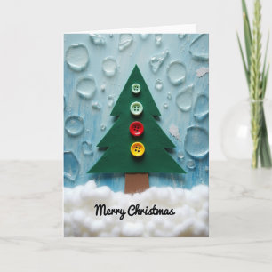 Carte de Noël en feutre vert
