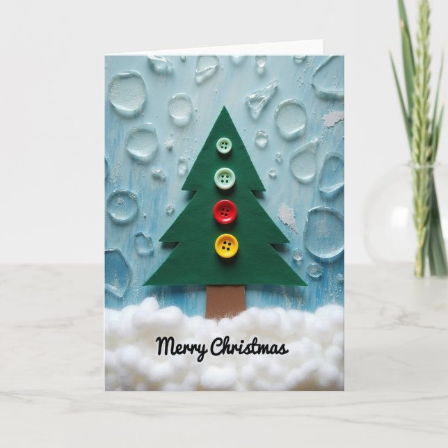 Carte de Noël en feutre vert (Devant)