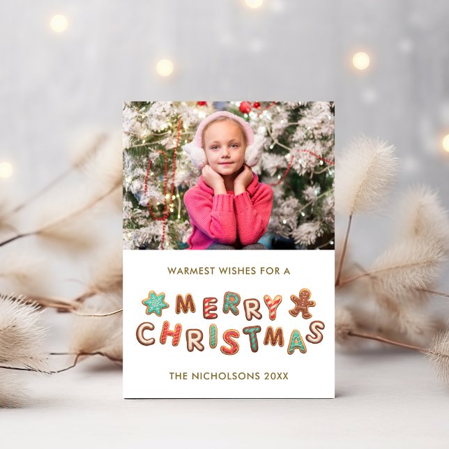 Carte de Noël en forme de biscuits au gingembre (Créateur téléchargé)