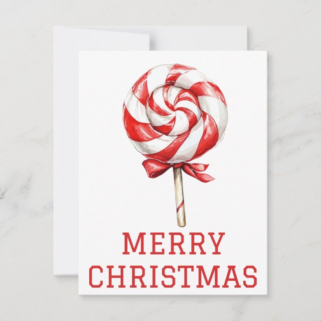 Carte de Noël en forme de bonbon (Devant)