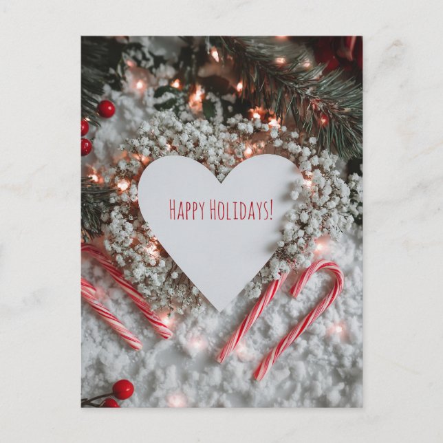 Carte de Noël en forme de cœur  (Devant)