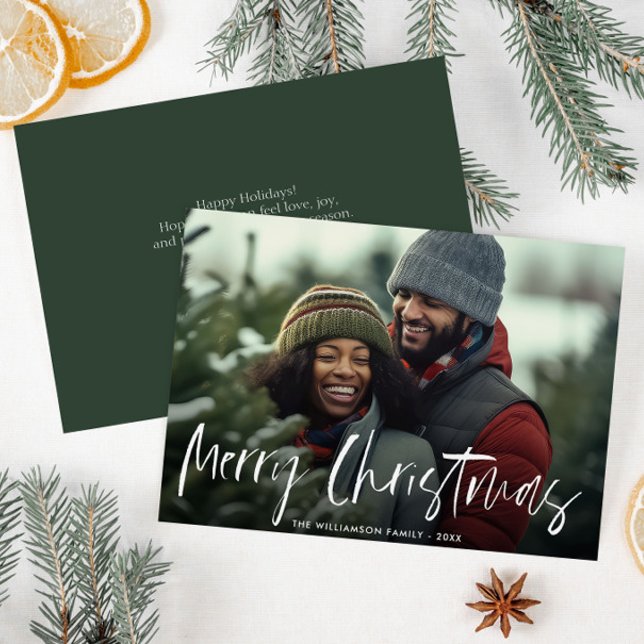 Carte de Noël en lettres blanches (Créateur téléchargé)